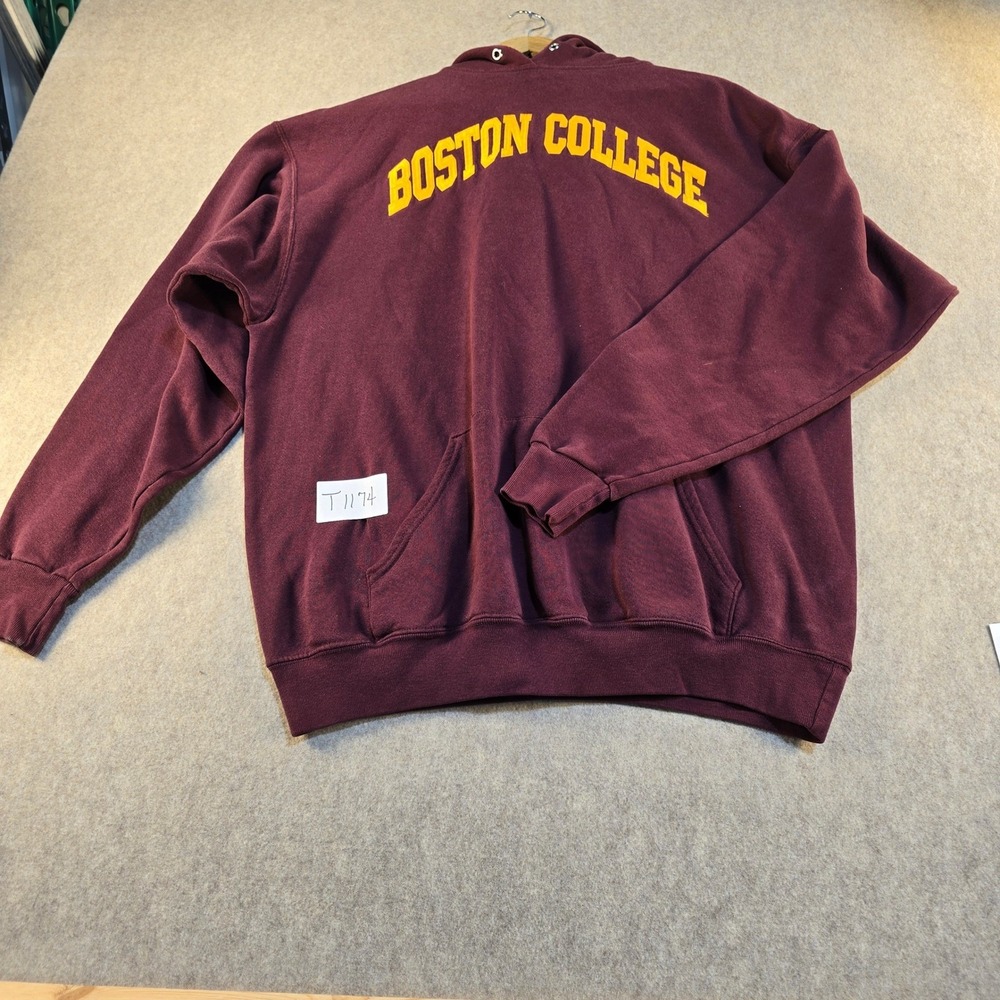 Vintage Boston College Hoodie The Cotton Exchange Maroon XL Made‎ in USA Eagles